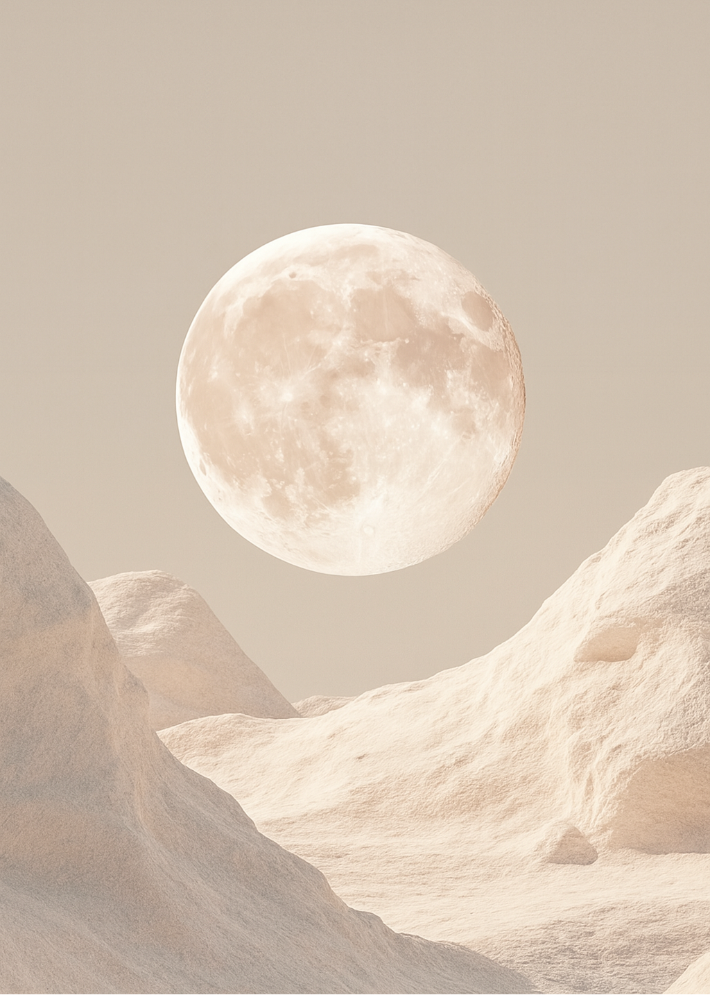 Lune sur les rochers