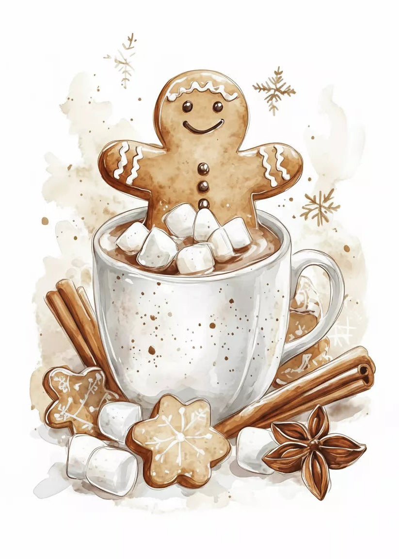 Bonhomme en pain d'épice par-dessus bord